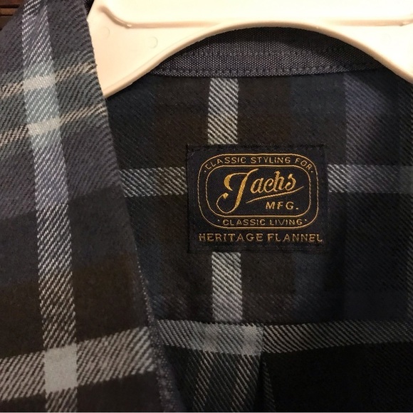 Jachs Thick Heritage Flannel Long Sleeve 100% Cotton Button Down - Picture 2 of 7